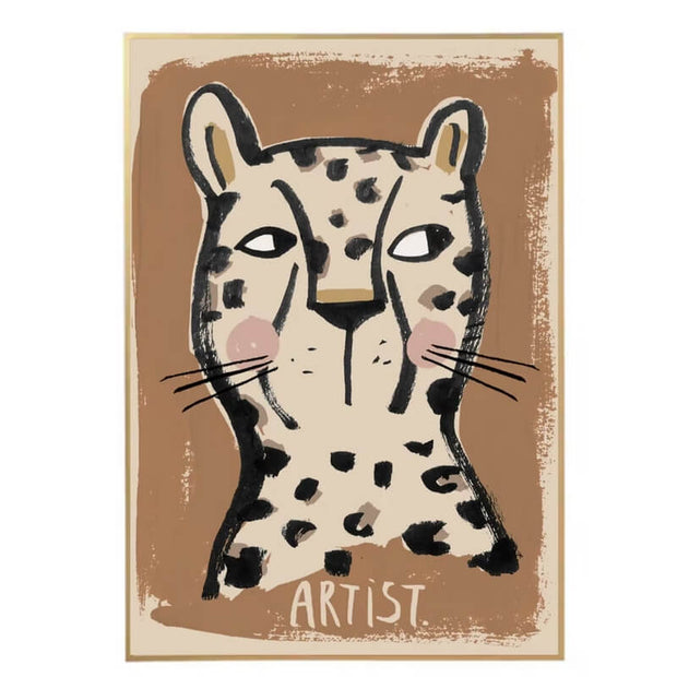 Affiche Léopard " Artist " - Studioloco