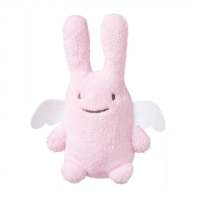 Ange Lapin Doudou avec Hochet - Rose