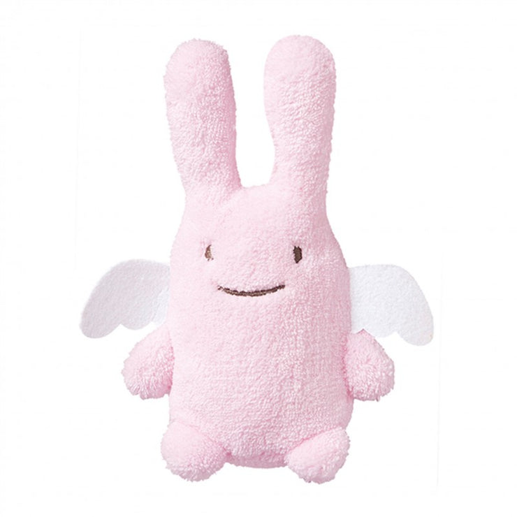 Ange Lapin Doudou avec Hochet - Rose