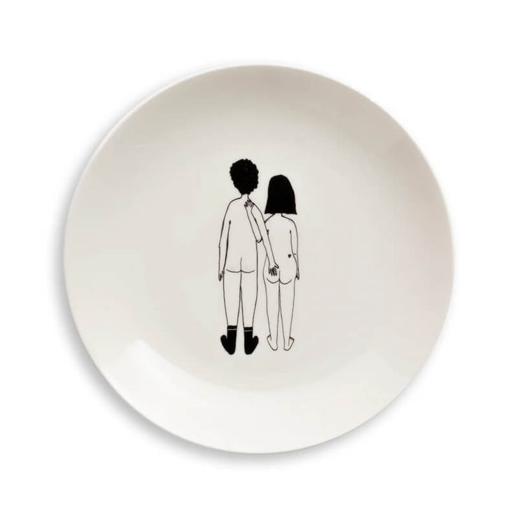 Assiette Naked couple back - Helen B