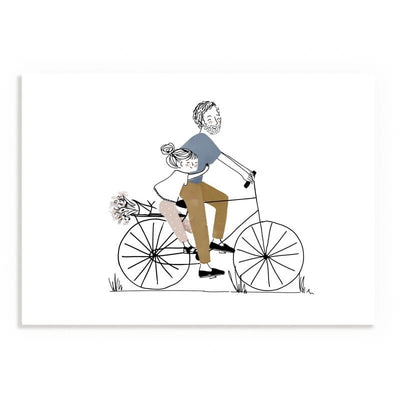 Affiche A4 Balade Vélo Papa et Fille - My Lovely Thing