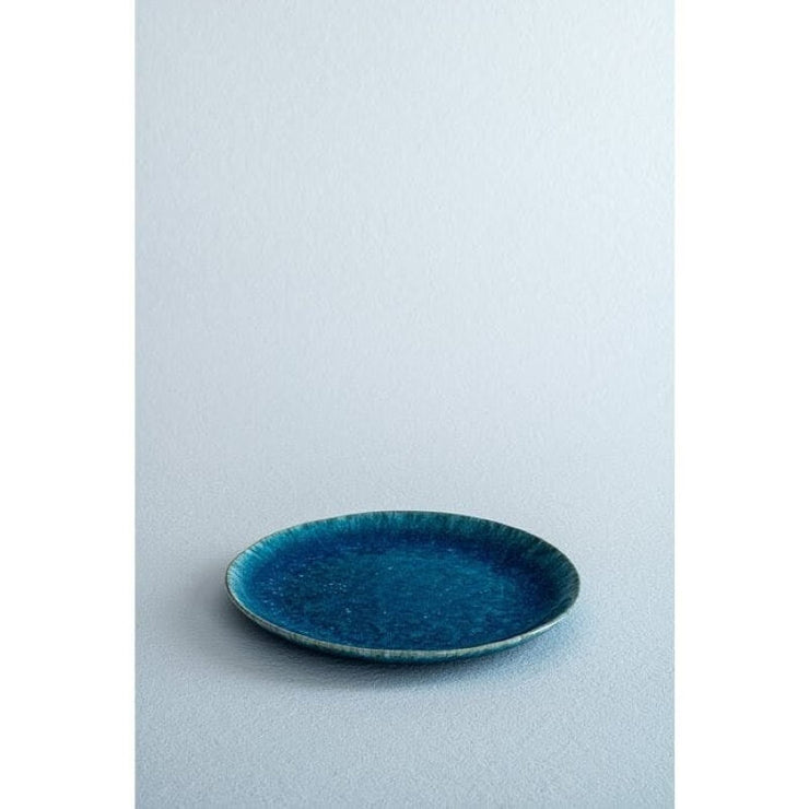 Assiette bleu profond