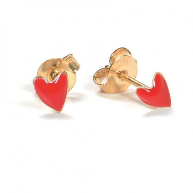 Boucles d'oreilles coeur rouge - Titlee