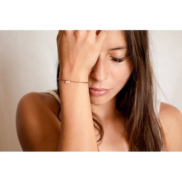 Bracelet Amour Quartz Rose - Petite Mila
