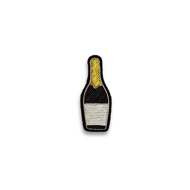 Broche Brodée Bouteille Champagne - Macon et Lesquoy