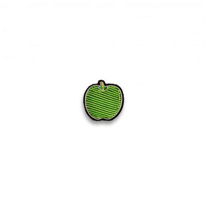 MACON & LESQUOY - Petite Broche brodée à la main - pomme verte