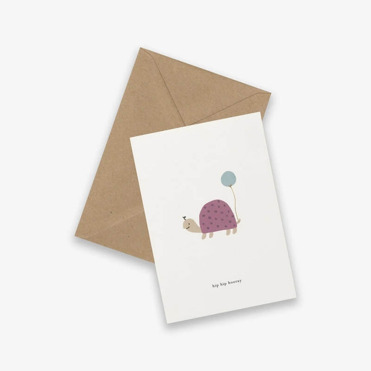 Carte Birthday Turtle "Hip Hip Hooray" - Kartotek