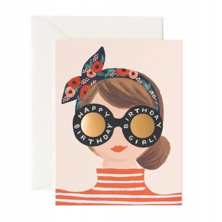 Carte d'anniversaire - Headband Girl