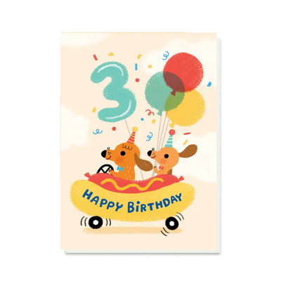 Carte Double "Happy Birthday" Hot Dog - Stormy Knight