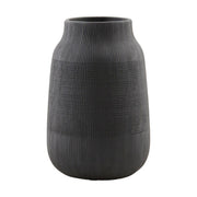 Vase en argile Groove - Noir