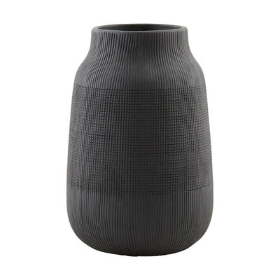 Vase en argile Groove - Noir