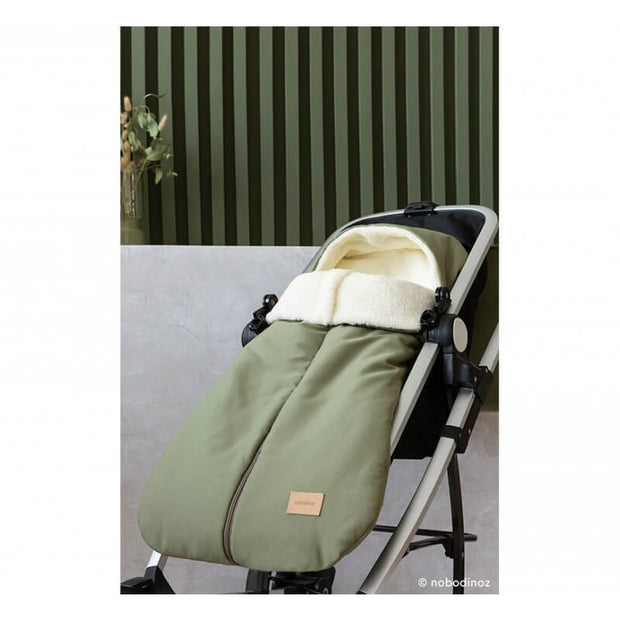 Chancelière Imperméable de Poussette Olive Verte - Nobodinoz