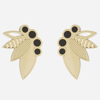 Boucles d'oreilles Poo XL - Noir