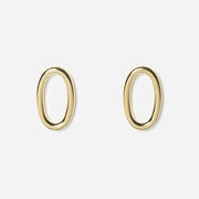 CHIC ALORS - Boucles d'oreilles Solo Medium Lisse en laiton doré à l'or fin