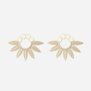 Boucles d'oreilles Whoopy Emaillé - Ivoire