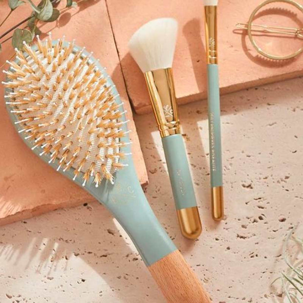 coffret noël bachca brosse cheveux pinceaux eucalyptus