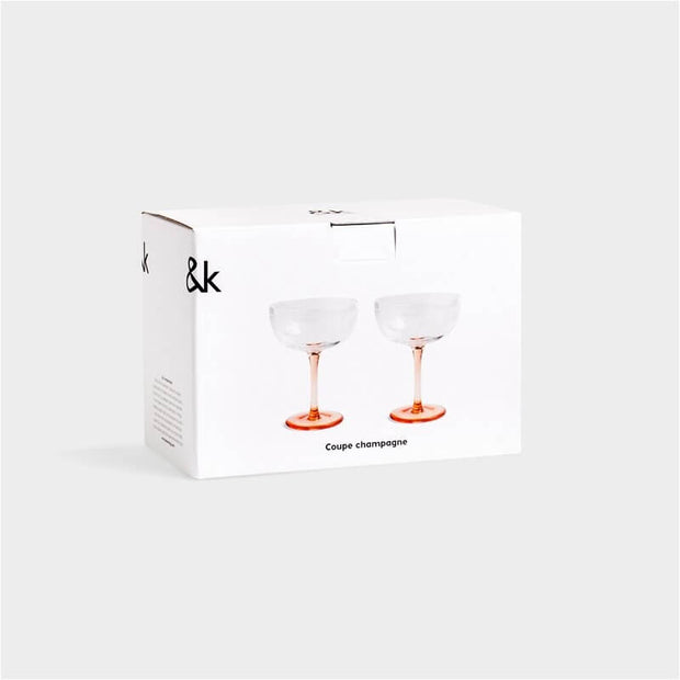 Set de 2 Coupe de Champagne Floral - Klevering