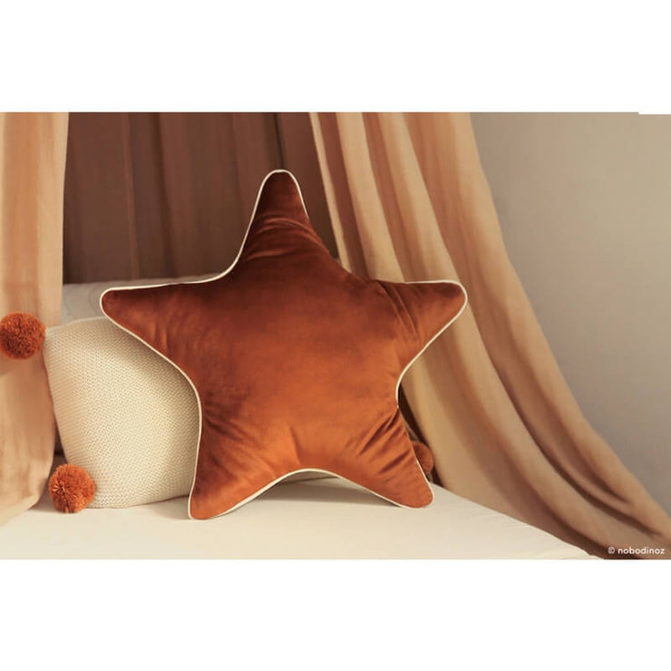 Coussin Aristote Etoile Marron - Nobodinoz