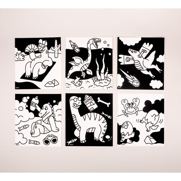 Coloriage Velours Dinos - OMY