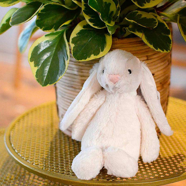Doudou bashful - Lapin blanc étoiles small