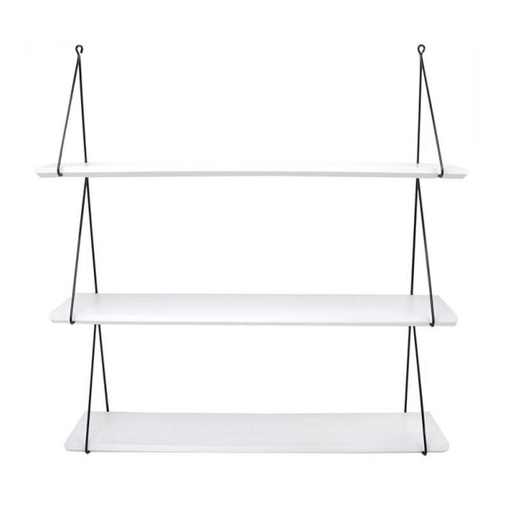 Etagère triple blanche en bois et métal - Rose in April