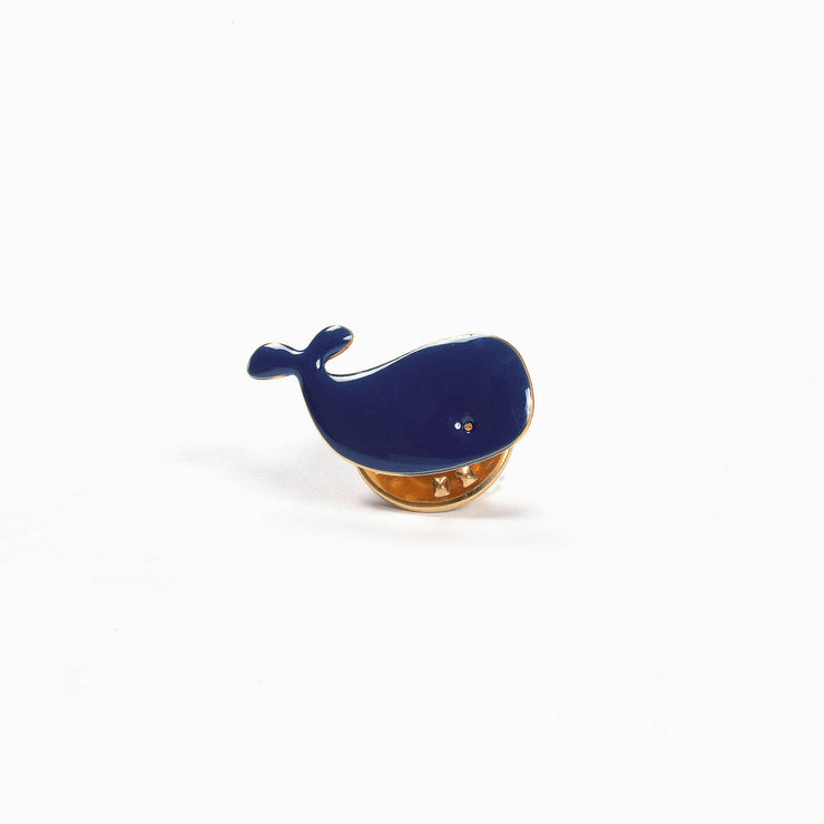 Pin's baleine MAGGIE (marine) - MAGGIE whale pin (navy)
