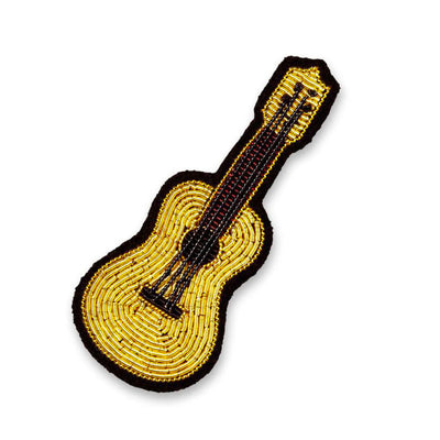 Broche brodée - Guitare acoustique