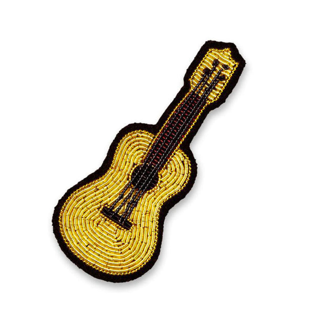 Broche brodée - Guitare acoustique