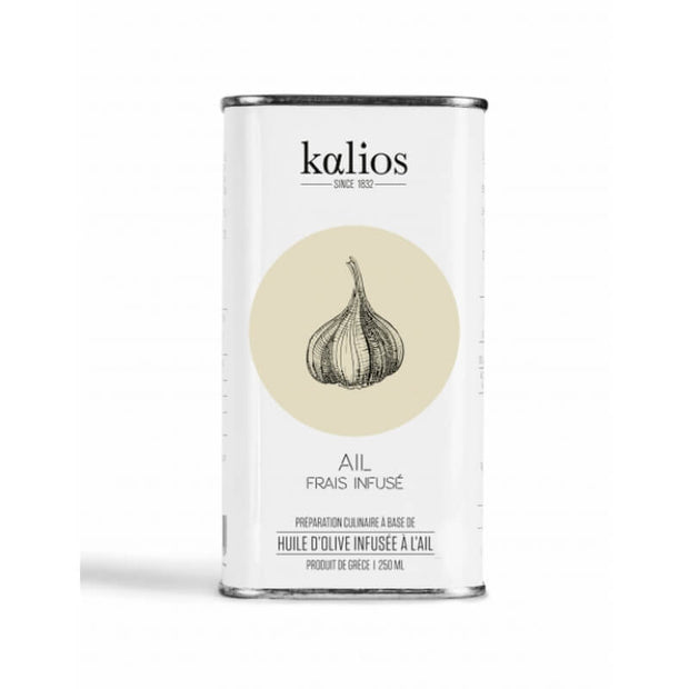 Huile d’Olive Infusée à l’Ail Frais - Kalios