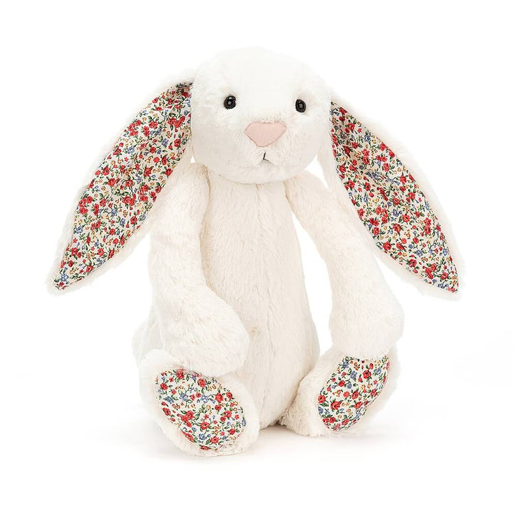 Jellycat - Petit doudou lapin blanc liberty rouge