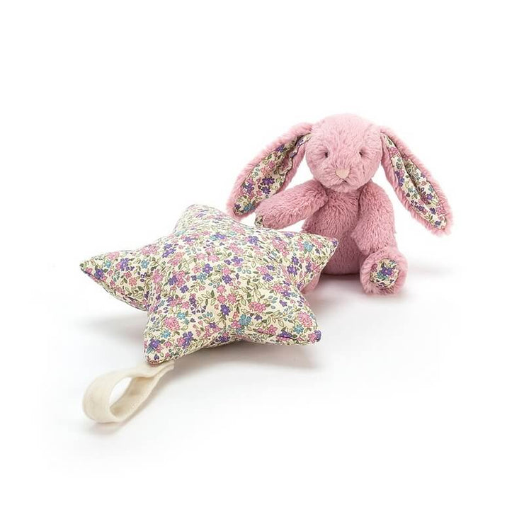 JELLYCAT - Doudou musical lapin Blossom tulip - Cadeau de naissance