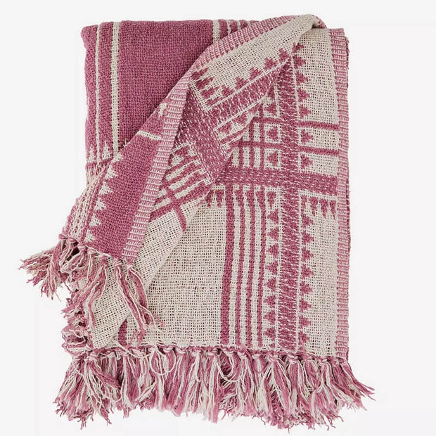 Couvre-Lit Tissé Fuchsia - Madam Stoltz