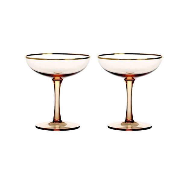 Set de 2 coupes à champagne - Rose