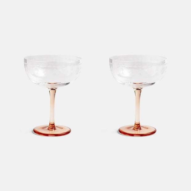 Set de 2 Coupe de Champagne Floral - Klevering