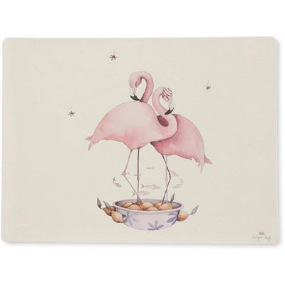 Set de table en silicone pour enfant motif flamant rose - Konges Slojd