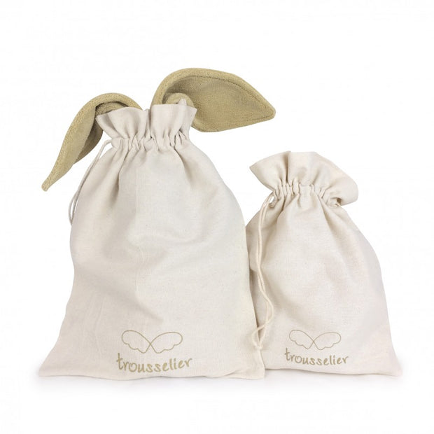 Lapin Nid d'Ange Doudou Musical - Coton Bio Curry