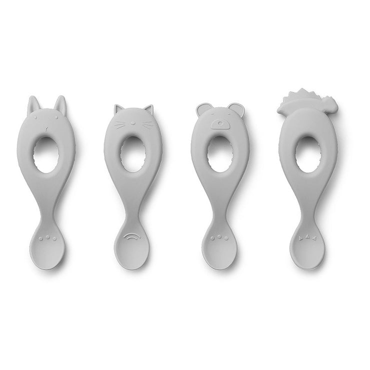 Set de cuillères en silicone - Gris - Liewood