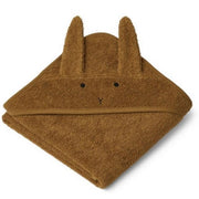 Cape de bain en coton bio - Lapin olive