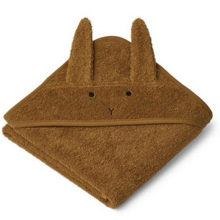 Cape de bain en coton bio - Lapin olive