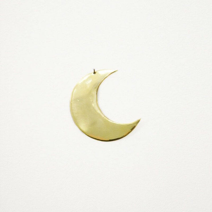 Les Petits Bohèmes - Lune plate en laiton doré petite