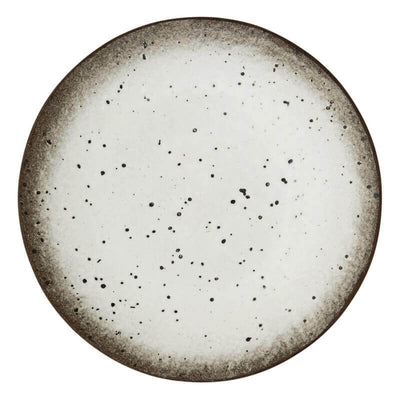 Grande assiette en grès - Beige et marron