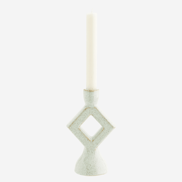 Chandelier losange en grès - Off white