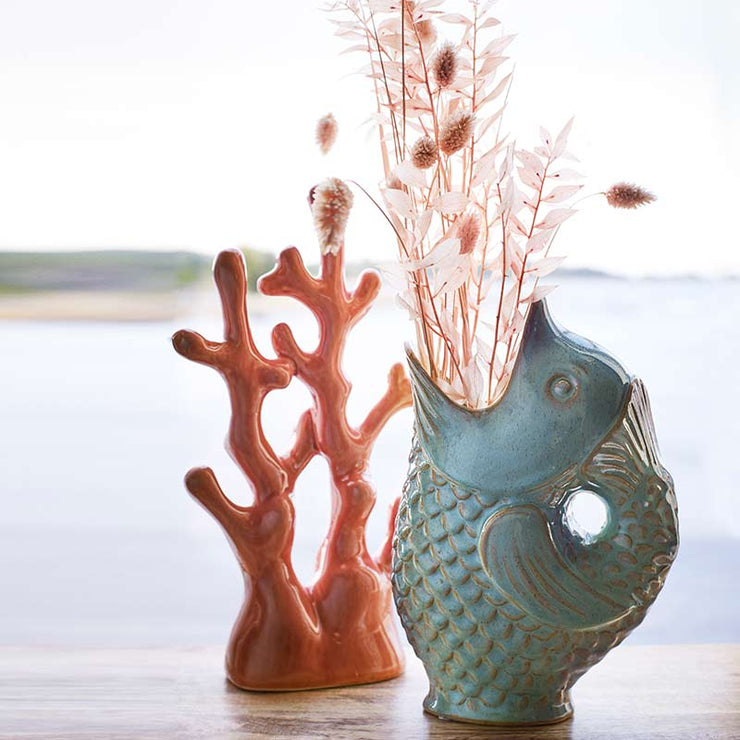 Bibelot corail et vase poisson - Madam Stoltz
