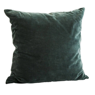 Housse de coussin carrée en vzlours - Vert forêt