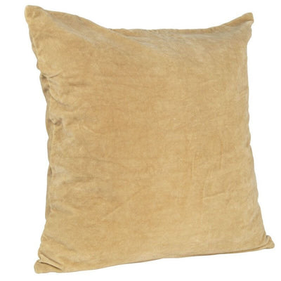 Housse de coussin carrée en velours miel