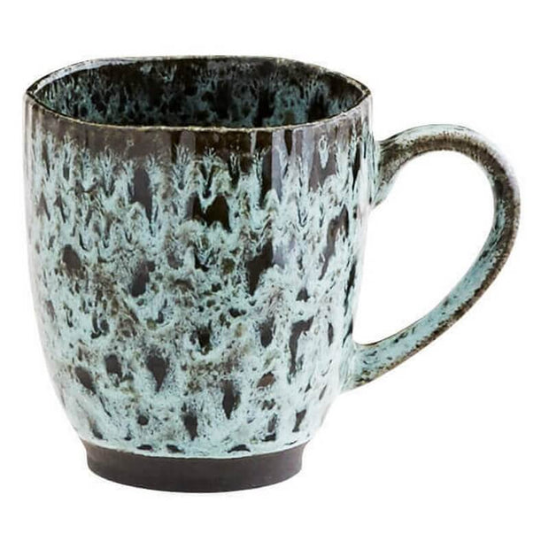 Mug en grès turquoise