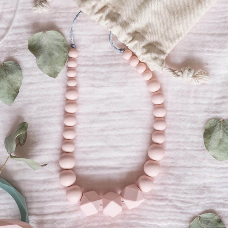 MINTY WENDY - Collier d'allaitement en silicone alimentaire rose - Constance