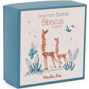 Doudou attache-tétine Girafe - Rose - Moulin Roty
