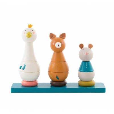 Empilables en bois animaux - le voyage d'Olga MOULIN ROTY