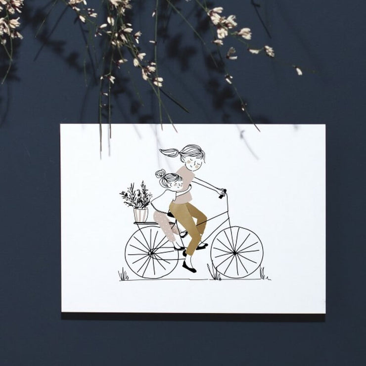 Affiche Balade à vélo - Fille